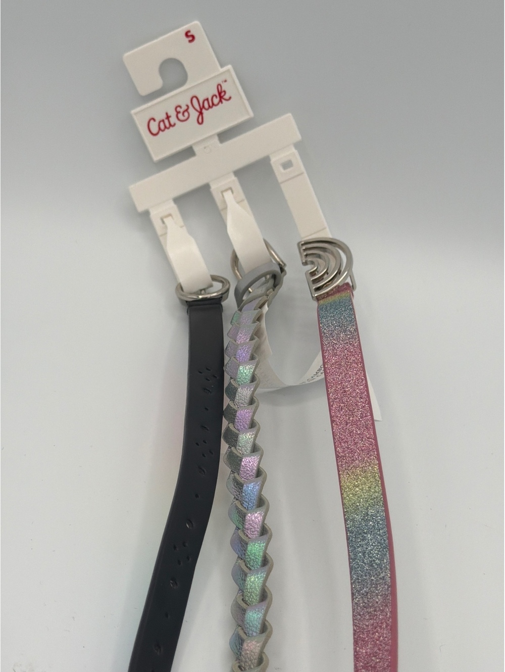 Cat & Jack Girls' 3-Pack Belts, Size Small